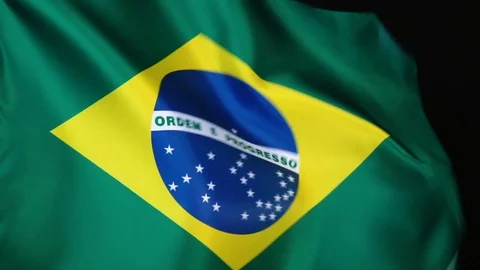 Brazil Flag Flapping Stock Footage 118969310