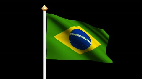 Brazil flag Video stock 562642