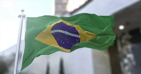 Brazil Flag Video stock 82338498