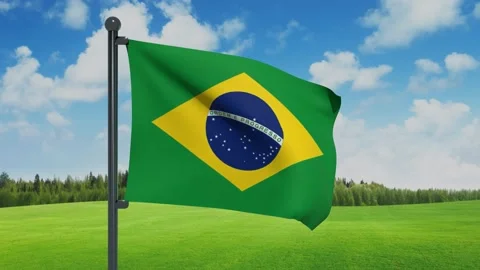 Brazil Flag Stock Footage 151861844