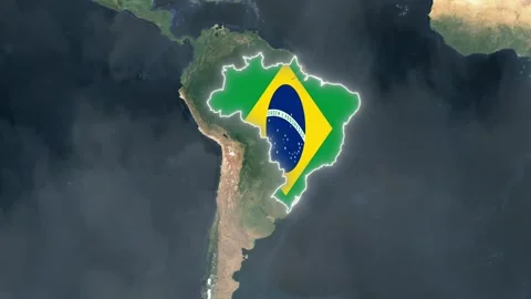 Brazil Flag Video stock 306975023