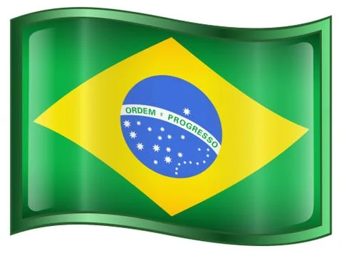Brazil flag icon Stock Illustration