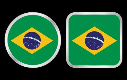 Brazil flag icon Stock Illustration