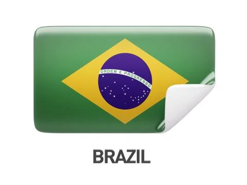 Brazil Flag Icon Stock Illustration