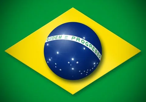 Brazil flag Stock Illustration