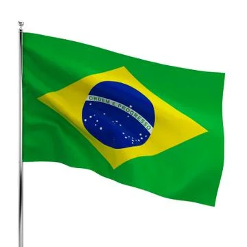 Brazil flag Stock Illustration