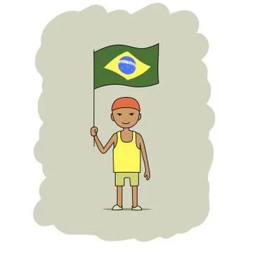 Brazil flag Stockillustratie
