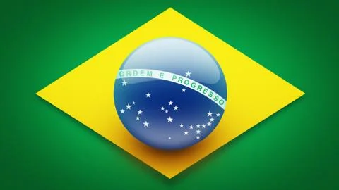 Brazil flag . Stock Illustration