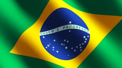 Brazil flag Stock Illustration
