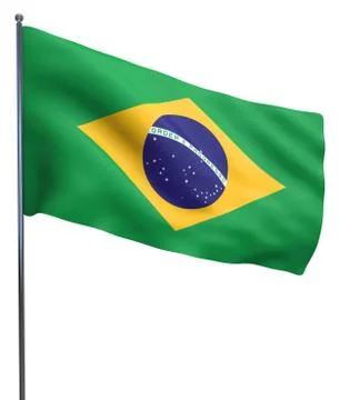 Brazil flag isolated Stock Illustration