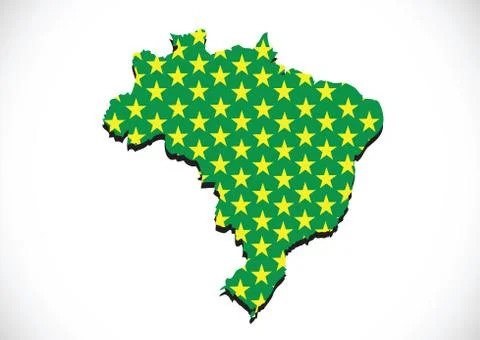Brazil flag theme idea design Stock Illustration