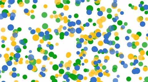 Brazil flag themed random moving dots background Stock Footage 65246671