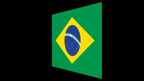 Brazil flag turning horizontally Stock Footage 89278076