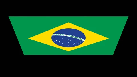 Brazil flag turning vertically Stock Footage 88354783
