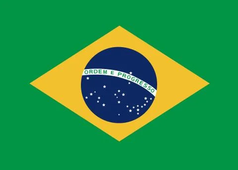 Brazil flag vector Stock Illustration