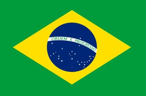 Brazil flag vector illustration Stock Illustration