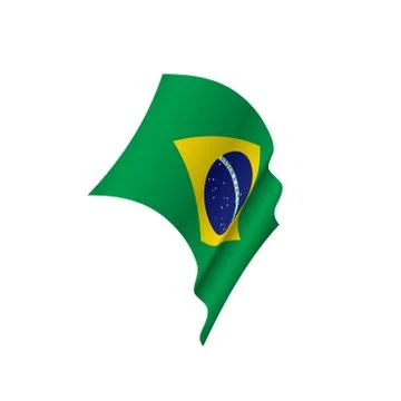 Brazil flag, vector illustration Stock Illustration