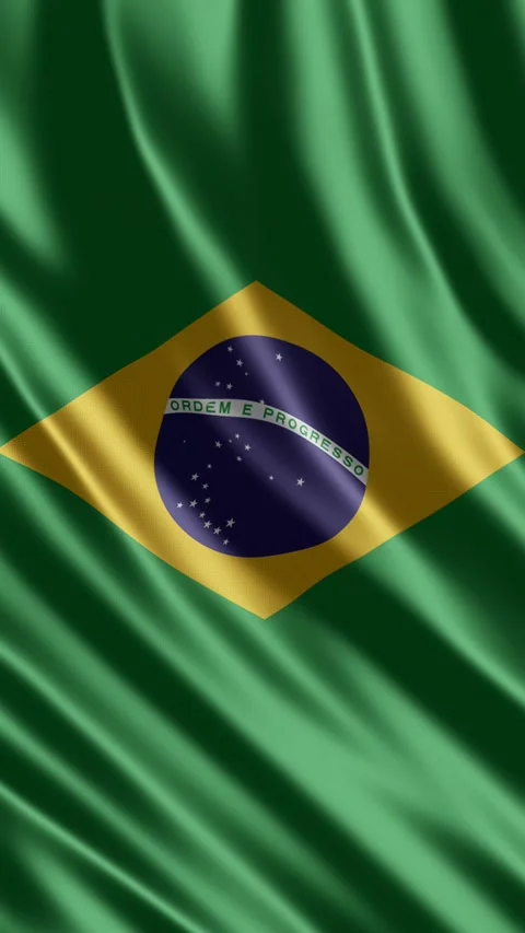 Brazil Flag Vertical Animation. Vidéo 340260377