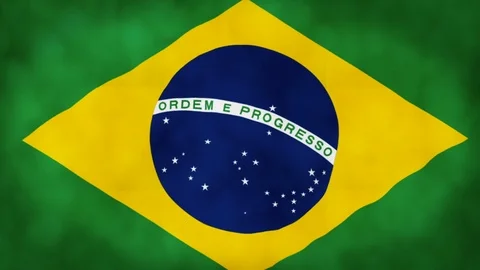 Brazil flag waving effect Stock Footage 96156703