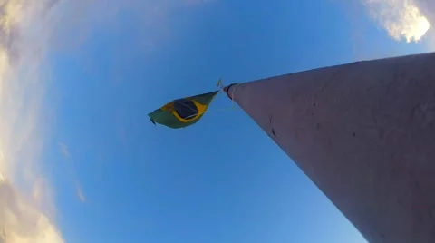 Brazil flag waving Stock Footage 48378673