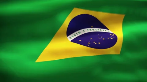 Brazil flag waving Stock Footage 55494639