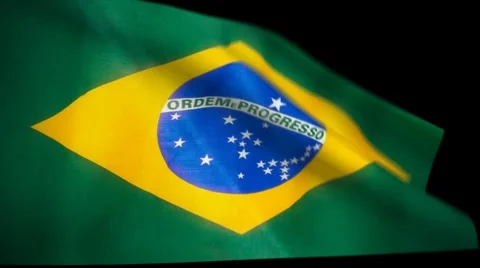 Brazil Flag Wiper Video stock 920401