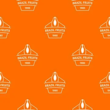 Brazil fruit pattern vector orange Stock Illustration