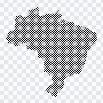 Brazil halftone map vector illustration 스톡 일러스트