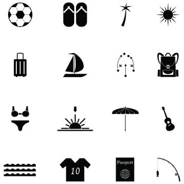 Brazil icon set Stock Illustration