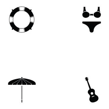 Brazil icon set Illustrazione stock