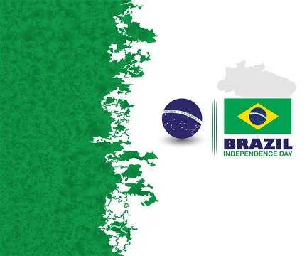 Brazil Independence Day 7 September National Holiday Stock brush background  Stock Illustration