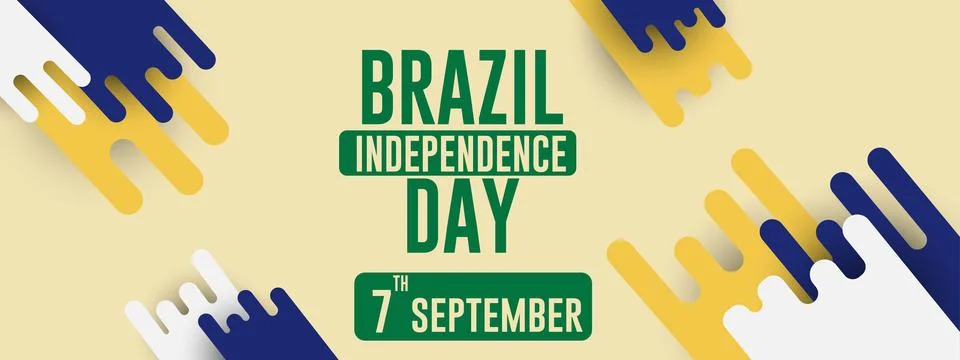 Brazil Independence Day September 7 national holiday concept. Horizontal Poster. Stock Illustration