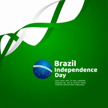 Brazil Independence Day Vector Template Design Illustration Stock Illustration