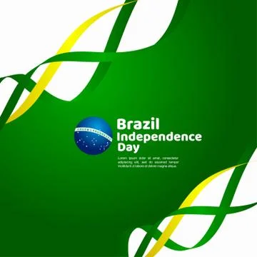 Brazil Independence Day Vector Template Design Illustration Stock Illustration