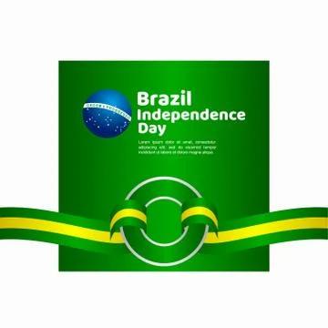 Brazil Independence Day Vector Template Design Illustration Stock Illustration