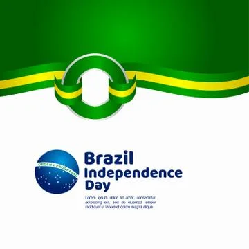 Brazil Independence Day Vector Template Design Illustration Stock Illustration
