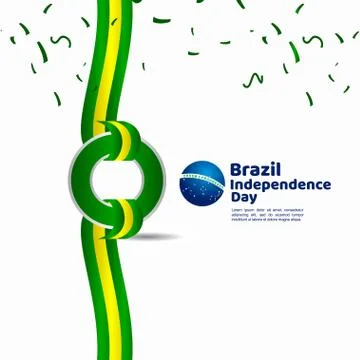 Brazil Independence Day Vector Template Design Illustration Stock Illustration