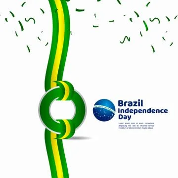 Brazil Independence Day Vector Template Design Illustration Stock Illustration