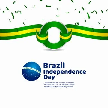 Brazil Independence Day Vector Template Design Illustration Stock Illustration