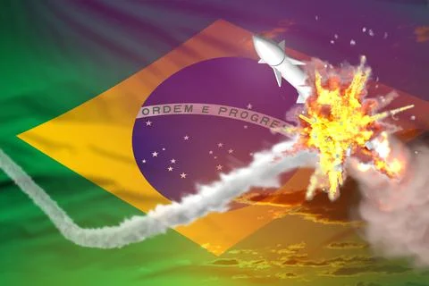 Brazil intercepted ballistic warhead Stock Illustration