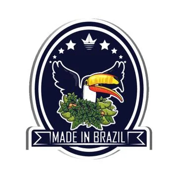 Brazil Label Stock-Illustration