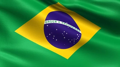 Brazil Looping Flag 4K Vídeos de archivo 107181195