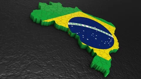 Brazil map 3d. 3d map of Brazil. Stock Footage 271094467