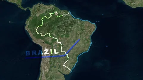 Brazil Map Animation Stock Footage 273238785