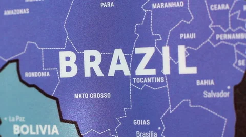 Brazil Map Background Stock Footage 61153143