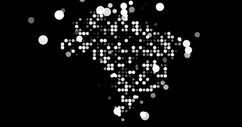 Brazil Map With Colorful Generative Dots 스톡 동영상 311991149