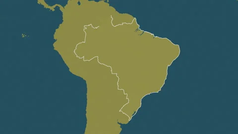 Brazil map - drive. Border. Pattern. Video stock 147478055