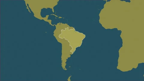 Brazil map - extract. Border. Pattern. Video stock 147481351