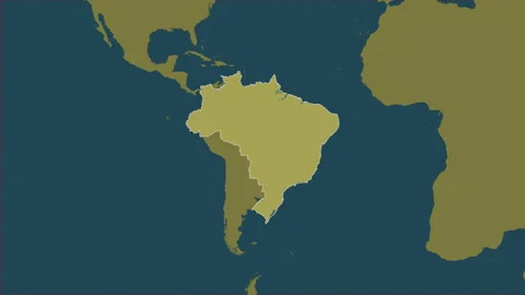 Brazil map - extract. Border. Pattern. Labels Stock Footage 320643150