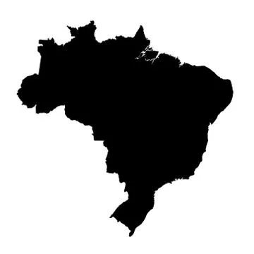 Brazil map - filled hand-drawn map Stock Illustration